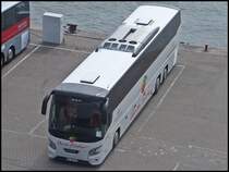 VDL Futura von Auto-Fischer aus Deutschland im Stadthafen Sassnitz am 18.08.2013