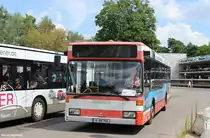 21. Juli 2014 - Blankenfelde, Bahnhof. Einer der 2 ehemaligen Kölner O405N2 des Baujahres 2000 auf dem Stadtbahn SEV. ex 470 / KVB Köln