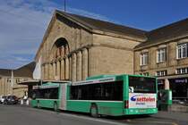 MAN Bus 775 auf der Linie 30 wartet an der Endstation am Badischen Bahnhof. Die Aufnahme stammt vom 12.12.2014.