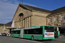 MAN Bus 775 auf der Linie 30 wartet an der Endstation am Badischen Bahnhof. Die Aufnahme stammt vom 12.12.2014.