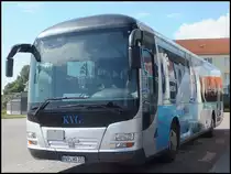 MAN Lion's Regio der Kraftverkehrsgesellschaft mbH Ribnitz-Damgarten (ex. Osteebus) in Bergen am 20.08.2013