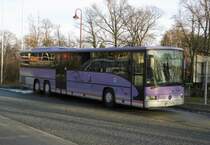Ein MB O 550 L von Firma Buteo Busservice Behrendt aus Kloster Lehnin am 1.1.15 auf dem Bad Belziger Busbahnhof