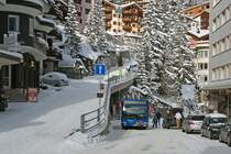 AROSA BUS: Mercedes Citaro im Zentrum von Arosa am 31. Dezember 2014.
Foto: Walter Ruetsch