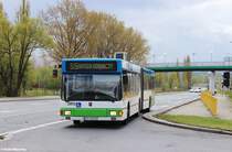 Ein MAN NG 312 des Baujahres 1998  in Szczecin, Basen Górniczy. 17.04.2014

ex 9866 / WSW Wuppertal