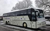 Neoplan Euroliner von Nediva-Reisen. Aufgenommen am 03.12.2014.