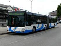 Olten - MAN Gelenkus Nr.47  SO 83015 eingeteilt auf der Linie 505 bei der Haltestelle vor dem Bahnhof in Olten am 14.06.2008