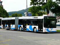 Olten - MAN Gelenkus Nr.50  SO 78488 eingeteilt auf der Linie 1 bei der Haltestelle vor dem Bahnhof in Olten am 14.06.2008