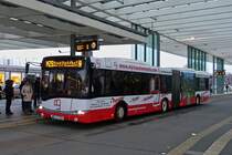 Solaris Urbino der Braunschweiger Verkehrsbetriebe, aufgenommen am ZOB in Braunschweig. 05.01.2015