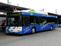Olten - MAN Gasbus mit Teilwerbung Nr.88  SO 68118 eingeteilt auf der Linie 2 bei der Haltestelle vor dem Bahnhof in Olten am 14.06.2008