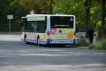 Am 28.09.2014 fährt P-AV 367 (aus Werder Havel (Mercedes Benz O530)) auf Innotrans Shuttlelinie M1.
