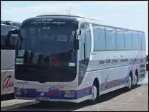 MAN Lion's Coach von Van der Ahe Reisen aus Deutschland im Stadthafen Sassnitz am 24.08.2014