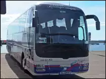 MAN Lion's Coach von Van der Ahe Reisen aus Deutschland im Stadthafen Sassnitz am 24.08.2014