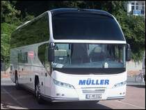 Neoplan Cityliner von Müller aus Deutschland im Stadthafen Sassnitz am 25.08.2013