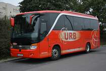 VG-UR 29 (Setra S411 HD) abgestellt am 25.10.2014 auf dem Rastplatz der Avus A115 Dreieck Funkturm.
