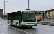 16.03.2014 ein Mercedes-Benz Citaro II Ü der VGBelzig verlässt den Brandenburger Hauptbahnhof. 