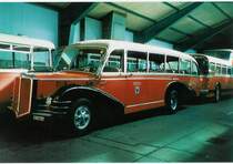 Aus dem Archiv: AFA Adelboden 12/BE 3044 U FBW/R&J Jahrgang 1950 im September 1987 Adelboden, Autobahnhof