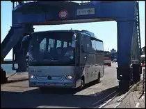 Mercedes Atego Prestige von Gold Line aus Polen im Stadthafen Sassnitz am 25.08.2013 (Genauer Aufbauer nicht bekannt)