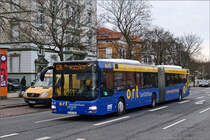 . MAN Lion's City aufgenommen in den Staßen von Braunschweig am 03.01.2015.