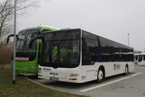 MAN Niederflurbus 3.Generation(Lion's City)abgestellt am 24.01.2015 in Hhe ZOB Rostock Hbf/Sd