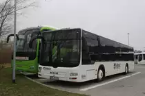 MAN Niederflurbus 3.Generation(Lion's City)abgestellt am 24.01.2015 in H�he ZOB Rostock Hbf/S�d