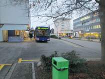 VZO-Mercedes Citaro NR.110 steht am Bahnhof Stäfa am 23.1.15. 