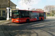 28.03.08,NEOPLAN der HCR Nr.47,Busbahnhof Wanne-Eickel Hbf,Werbung f�r die Sparkasse Herne.