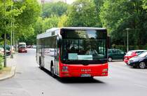 22.07.2014 ein MAN Lion`s City der Firma Fechtner kommt grade vom S Tiergarten (nach Bellevue) auf dem Stadtbahn SEV in Berlin.