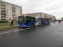 Wiedermal die Haltestelle Stralsund Lindenallee wo ich den Mercedes Citaro Facelift,am 17.November 2014,fotografierte.