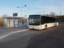 MAN Lion`s City,am 29.November 2014,an der neuen Bushaltestelle Serams.