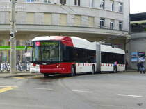 tpf - Trolleybus Nr.524 unterwegs auf der Linie 2 in Fribourg am 14.02.2015