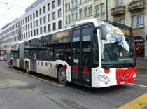 tpf - Mercedes Citaro Nr.166  FR 300251 unterwegs auf der Linie 123 in Fribourg am 14.02.2015