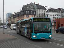 VGF Mercedes Benz Citaro C2 G 418 am 16.02.15 mit Costa Rica Werbung in Frankfurt am Main 