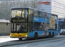 MAN Lions City DD Wg.3501 auf Linie 282 am S+U Rathaus Steglitz, 14.2.15
