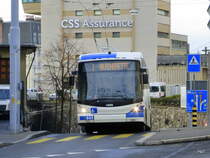 TL Lausanne - Trolleybus Nr.843 unterwegs auf der Linie 1 in Lausanne am 14.02.2015