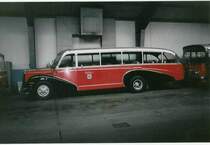 Aus dem Archiv: AFA Adelboden 12/BE 26'702 FBW/R&J Jahrgang 1950 am 30. Juli 1990 Adelboden, Autobahnhof