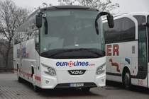 OP 8795E (VDL Futura) steht am 31.12.2014 auf dem Rastplatz an der A 115.
