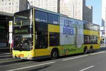 MAN Lions City DD Wg.3467 auf´m 100er am S+U Alex/Memhardstr., 14.2.15