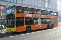 MAN Lions City DD Wg.3267 auf´m 200er am S+U Alex/Memhardstr., 14.2.15