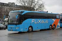 Mercedes Benz Tourismo mit dem Kennzeichen HH-ET 1626 fährt für das Unternehmen FlixBus. Aufgenommen am 10.01.2015, Berlin ZOB.
