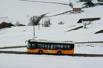 Ein Mercedes-Benz O 530 III Citaro Postauto auf dem Kurs 60.321 Stansstad - Bürgenstock kurz vor der Station Bürgenstock; 21.02.2015