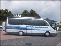 Setra 411 HD von Bus & Reisen Schwerin aus Deutschland im Stadthafen Sassnitz am 31.08.2013