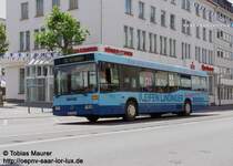 21.06.08: NK-B 148, ein O 405 N� von Horst Becker Touristik. Der Wagen ist unterwegs auf der R6 nach St. Ingbert, abgelichtet in der Lindenallee Neunkirchen.