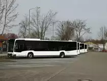 SWEG Mercedes Benz Citaro C2 am 07.03.15 in Sinsheim durch den Zaun fotografiert