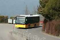 Ein Mercedes-Benz O 530 III Citaro Postauto auf dem Kurs 60.321 Stansstad - Bürgenstock oberhalb von Stansstad; 07.03.2015