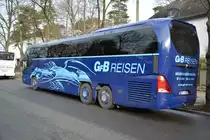 Dieser Neoplan Cityliner mit dem Kennzeichen MST-BD 19 steht am 17.01.2015 an der Flatowallee in Berlin.
