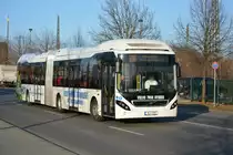 Heute 16:38 (09.03.2015) Testbus Volvo 7900 Hybrid-Gelenkbus ist jetzt unterwegs auf der Linie 690 zum Kepler-Platz in Potsdam. Noch bis zum 31.03.2015 fährt er Testweise in Potsdam auf der Linie 690. 