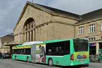 Mercedes Citaro 725 wartet an der Endstation der Linie 30 am Badischen Bahnhof. Die Aufnahme stammt vom 01.03.2015. 