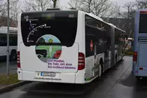 PM-E 243 (Mercedes Benz Citaro G Facelift Ü) steht am 10.03.2015 und wartet auf sein Einsatz auf der Linie 580 nach Belzig. Aufgenommen am Hauptbahnhof in Potsdam.
