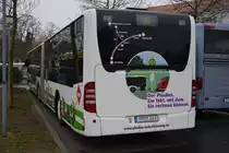 PM-E 243 (Mercedes Benz Citaro G Facelift Ü) steht am 10.03.2015 und wartet auf sein Einsatz auf der Linie 580 nach Belzig. Aufgenommen am Hauptbahnhof in Potsdam.
