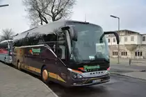 Dieser Setra S 515 HD (DH-AG 555) steht am 17.01.2015 am S-Bahnhof Olympiastadion.
